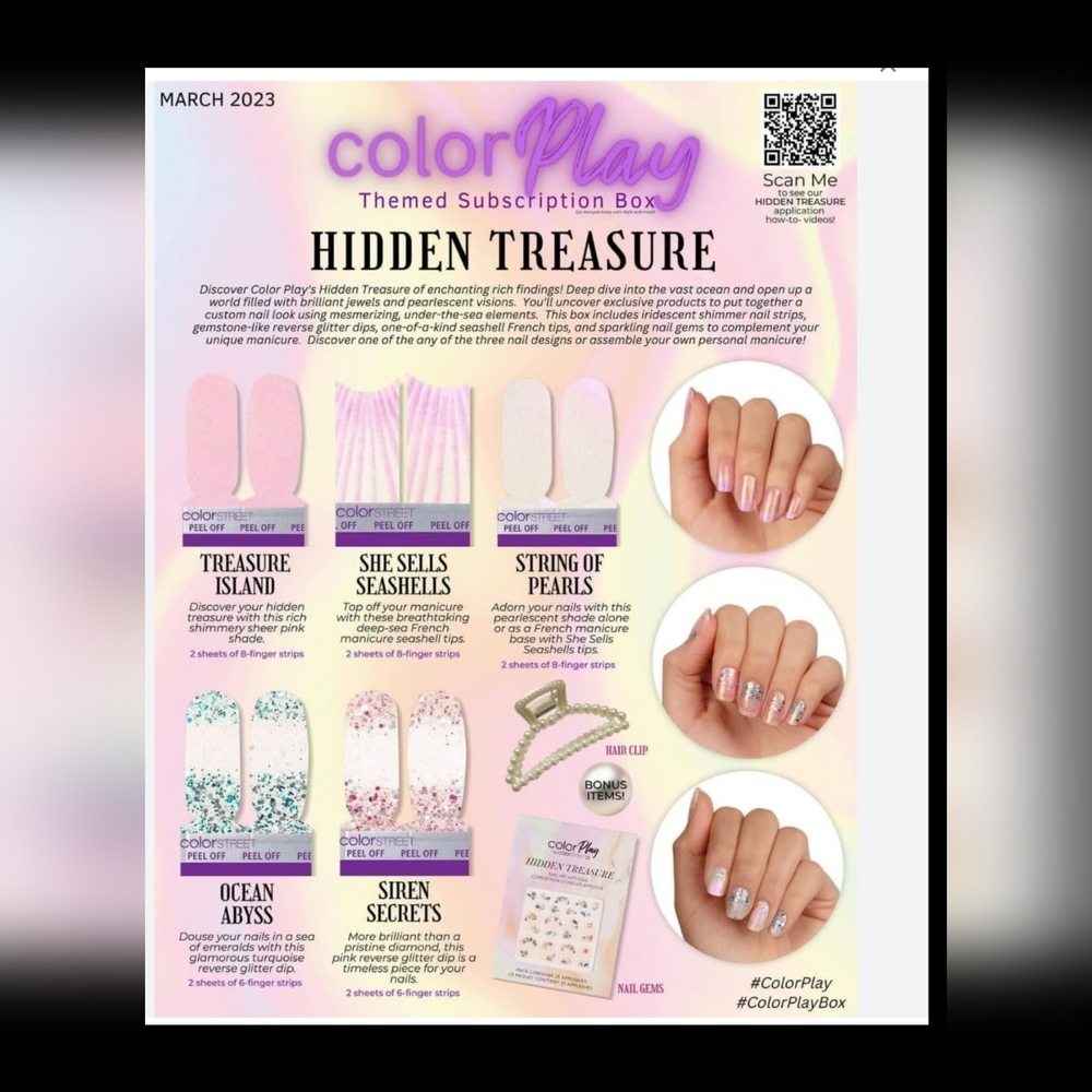 8 SHEETS OF Color Street Nail Strips - Pink and Lavender